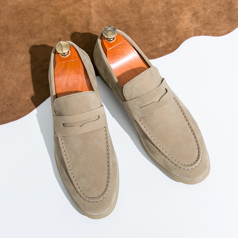 Streetwear Brand Luxury - Mocasines clásicos de ante para hombre,