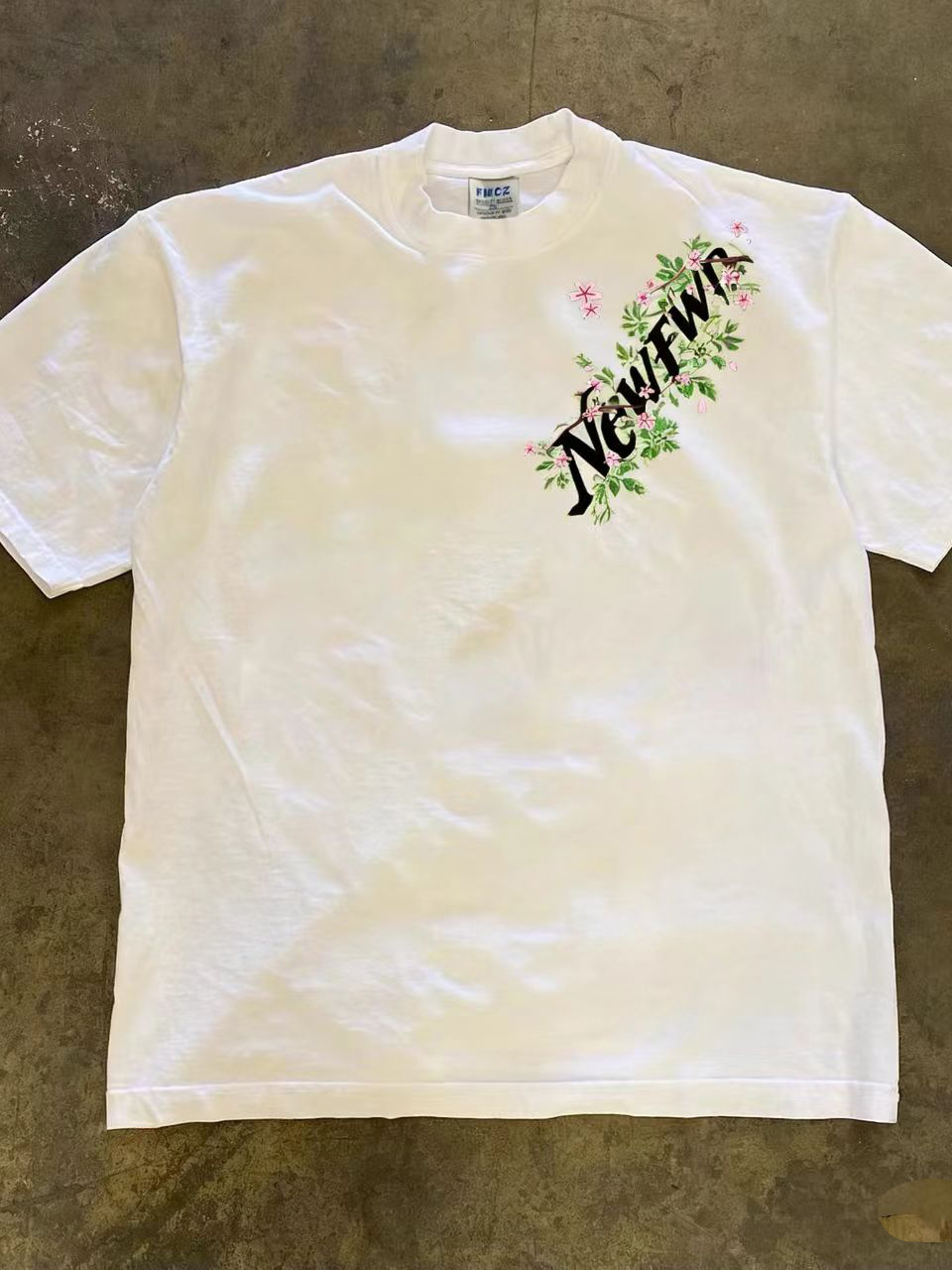 Streetwear Brand Flower - Camiseta de Manga Corta de Algodón