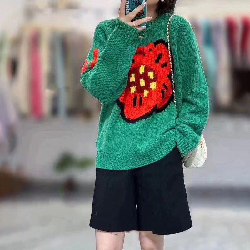Streetwear Brand Flower - Suéter 100% de cachemira pura para