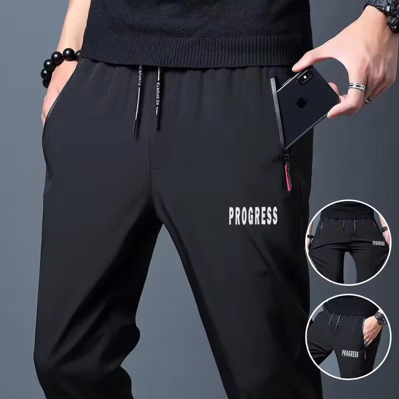 Streetwear Brand Joggers - Pantalones rectos informales con estampado de