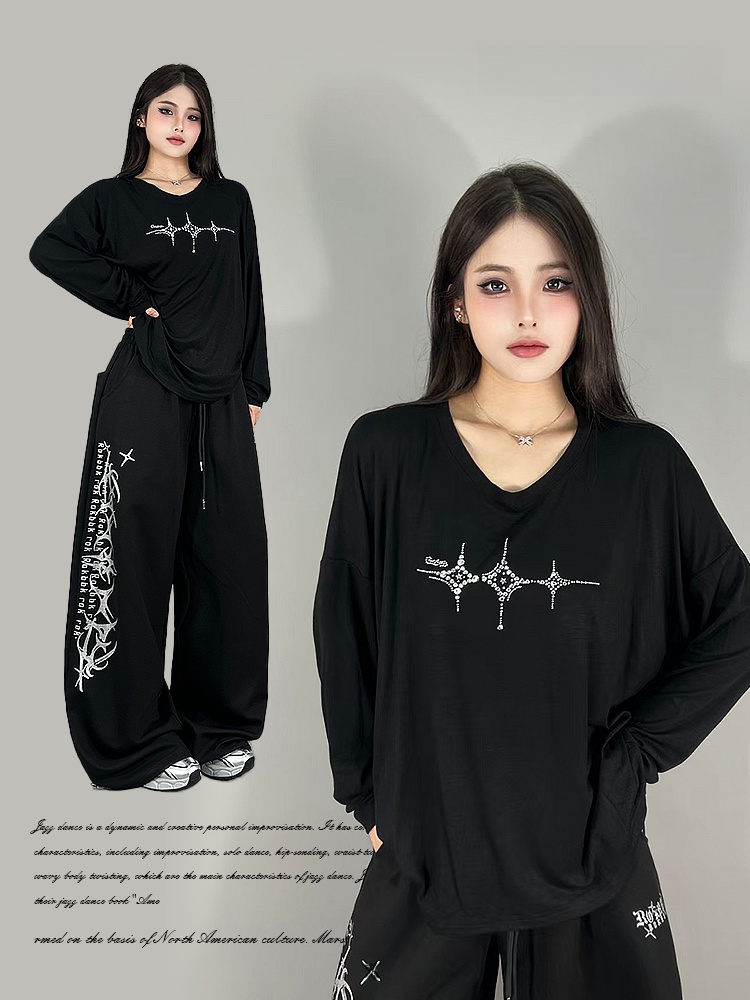 Streetwear Brand Logos - Camiseta Holgada de Manga Larga para