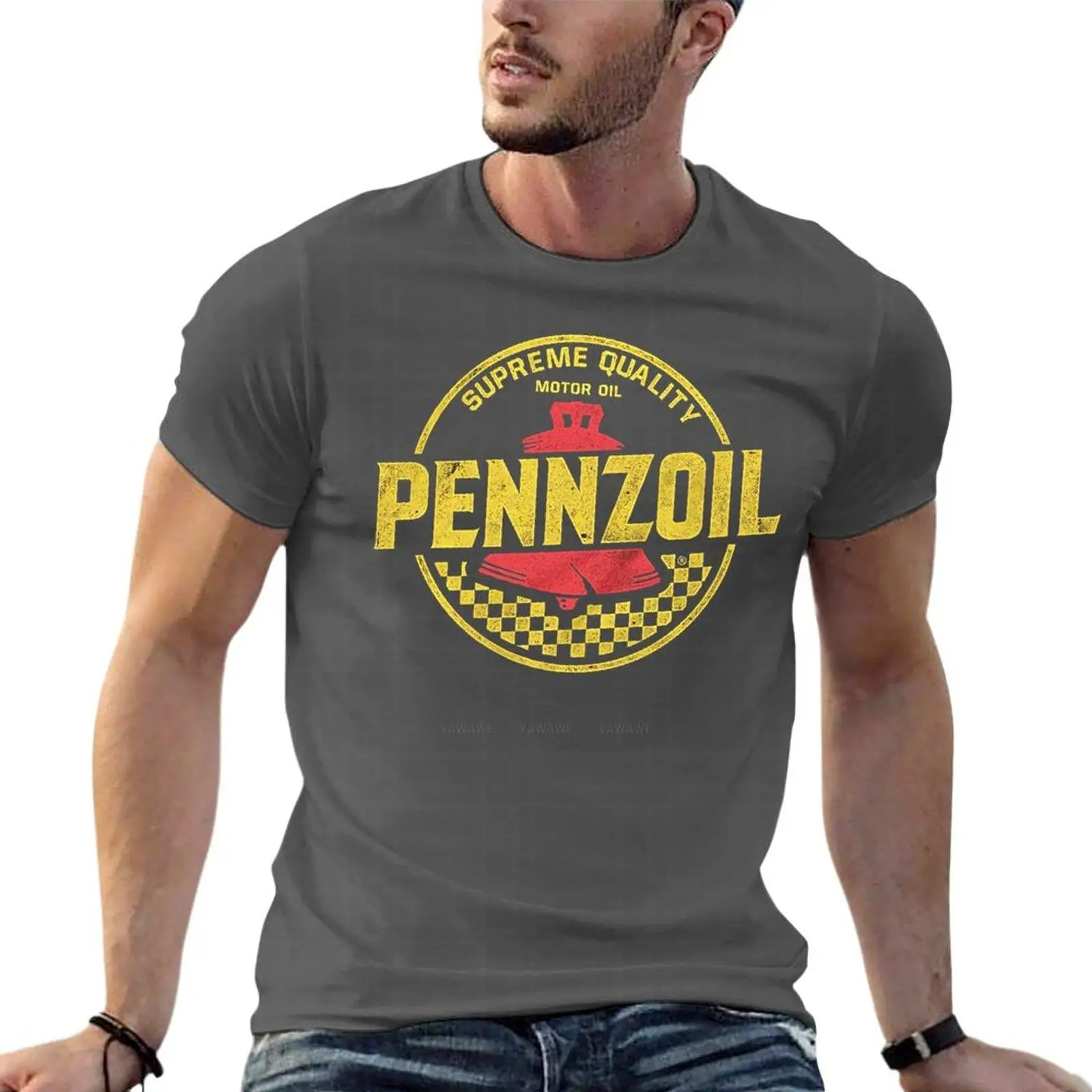 Streetwear Brand Logos - Camisetas desgastadas con Logo de aceite