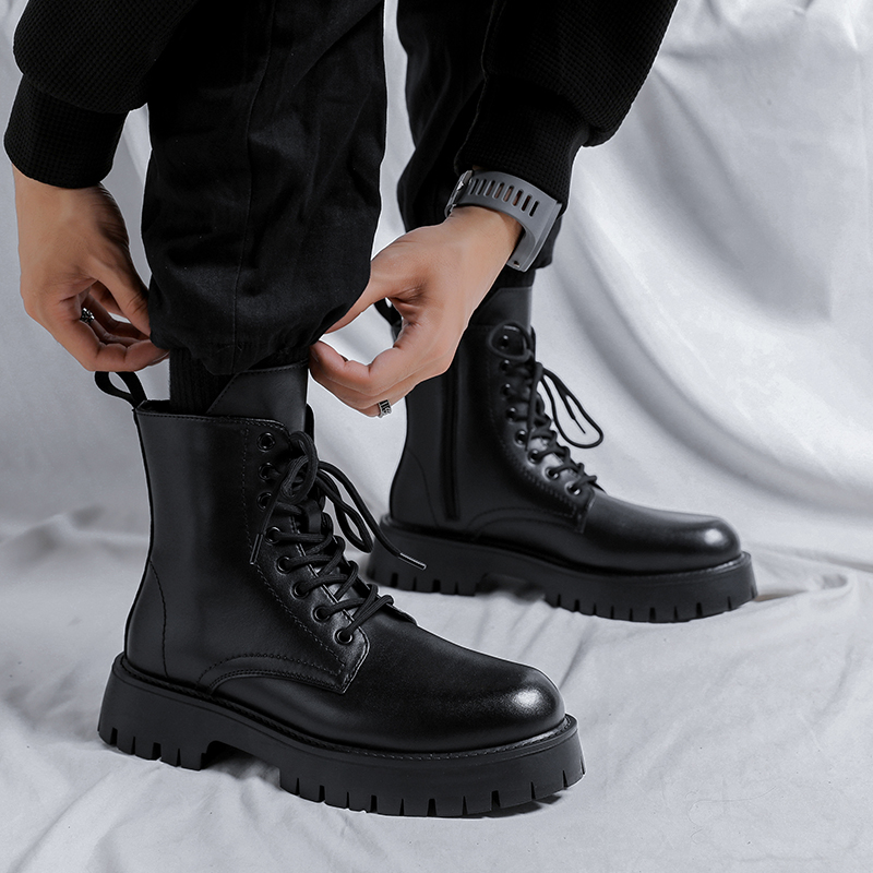 Botas de cuero genuino de lujo - Streetwear Brand Luxury reseña y precio