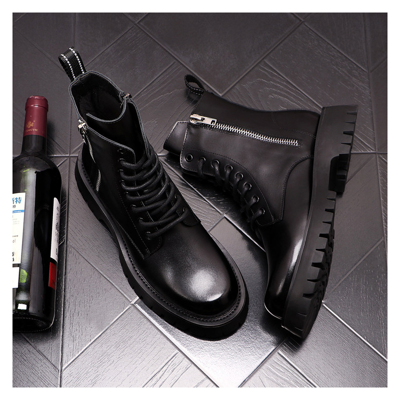 Botas de cuero genuino de lujo - Streetwear Brand Luxury reseña y precio