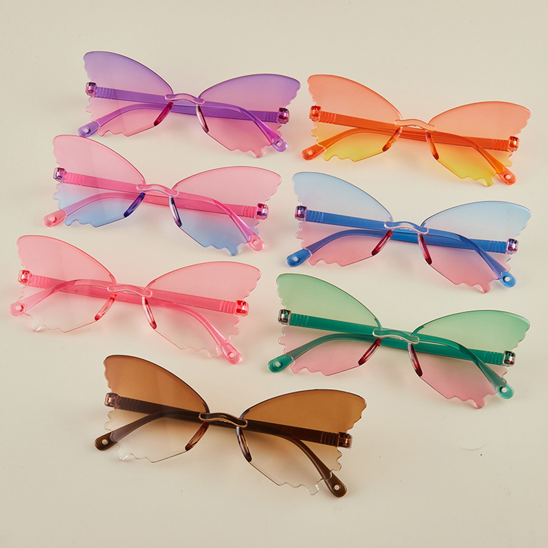 Gafas de sol Vintage sin montu - Streetwear Brand With Butterfly reseña y precio