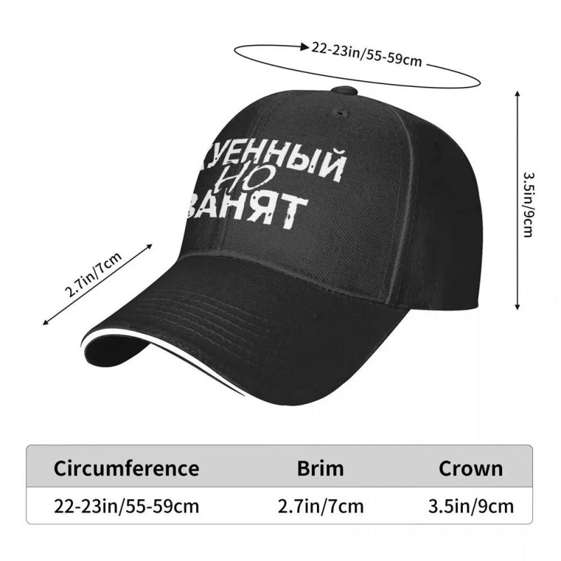 Gorra de béisbol con texto de  - Streetwear Russian Brand reseña y precio